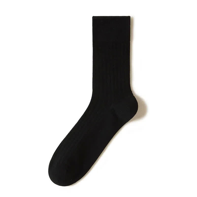 Plusock Sheer Ribbed Quarter Socks(5 Pairs) - Black - EU39-44(US6-10) - image 7