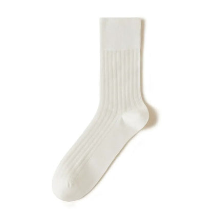 Plusock Sheer Ribbed Quarter Socks(5 Pairs) - White - EU39-44(US6-10) - image 3