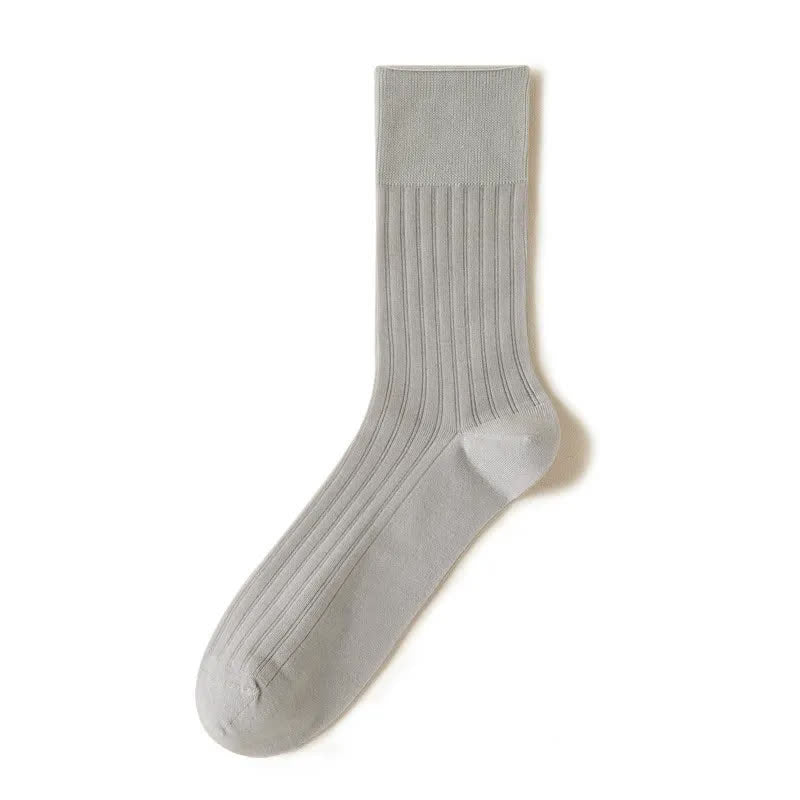 Plusock Sheer Ribbed Quarter Socks(5 Pairs) - Light Gray - EU39-44(US6-10) - image 4