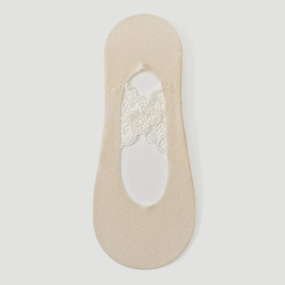 Plusock Lace No Show Breathable No Show Socks(3 Pairs) - Nude - EU35-39(US2-6) - image 4