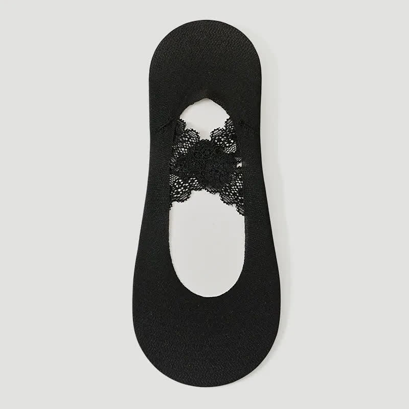 Plusock Lace No Show Breathable No Show Socks(3 Pairs) - Black - EU35-39(US2-6) - image 10