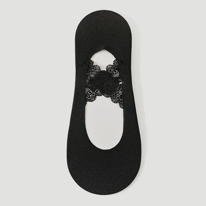 Plusock Lace No Show Breathable No Show Socks(3 Pairs) - Black - EU35-39(US2-6) - image 10