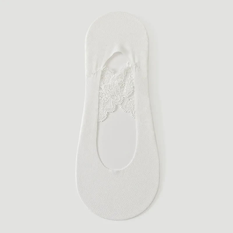 Plusock Lace No Show Breathable No Show Socks(3 Pairs) - White - EU35-39(US2-6) - image 6