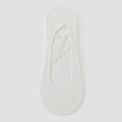 Plusock Lace No Show Breathable No Show Socks(3 Pairs) - White - EU35-39(US2-6) - image 6