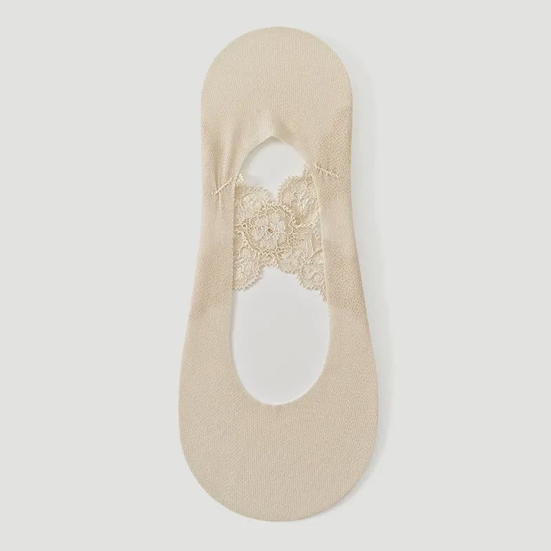 Plusock Lace No Show Breathable No Show Socks(3 Pairs) - Apricot - EU35-39(US2-6) - image 9