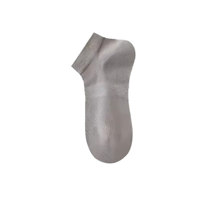 Plusock Air Mesh Sheer Ankle Socks(3 Pairs) - Medium Gray - image 9