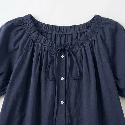 Plusock Vintage Tie Neck Button Front Blouse - image 3