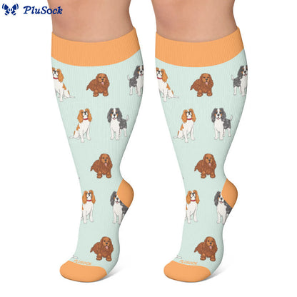 Plusock Plus Size Puppy Heart Compression Socks - image 6