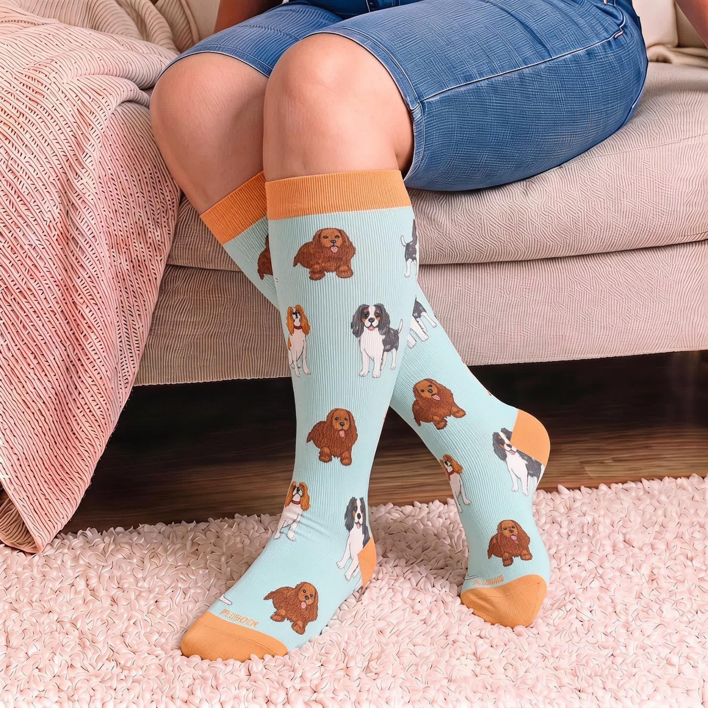 Plusock Plus Size Puppy Heart Compression Socks - image 2