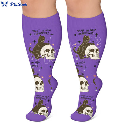 Plusock Plus Size Cat World Compression Socks - image 7