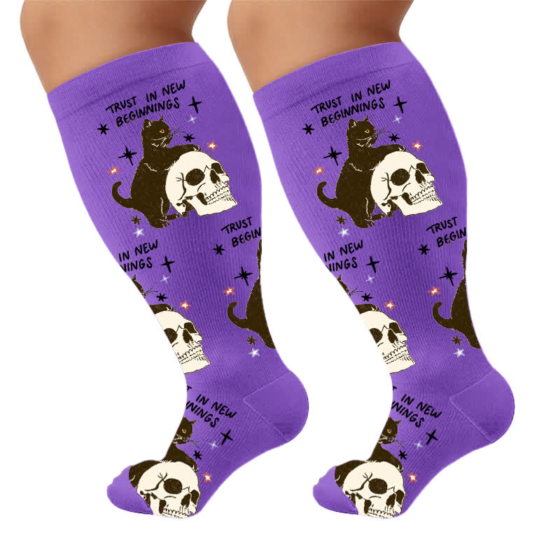 Plusock Plus Size Cat World Compression Socks - image 10