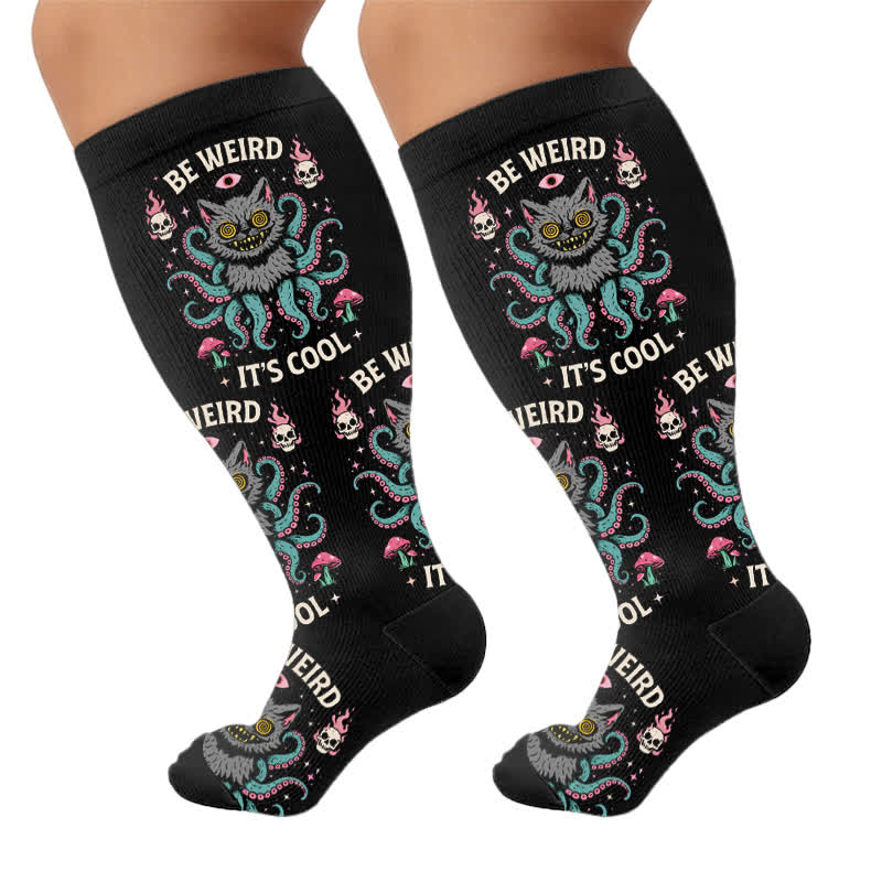 Plusock Plus Size Cat World Compression Socks - image 9