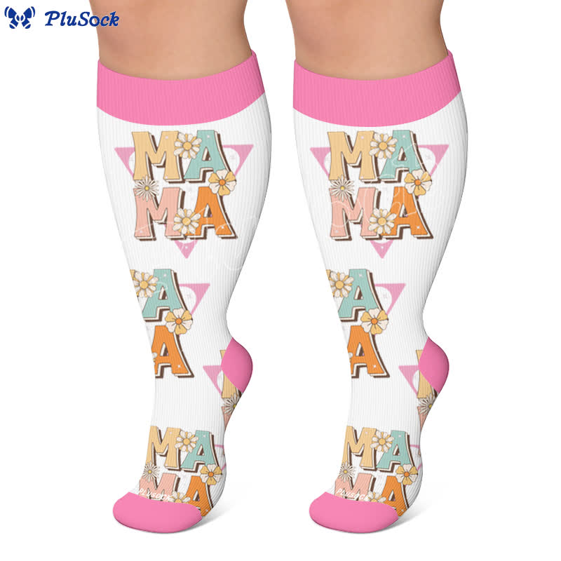 Plusock Plus Size Cherry Bow Mama Compression Socks - image 7