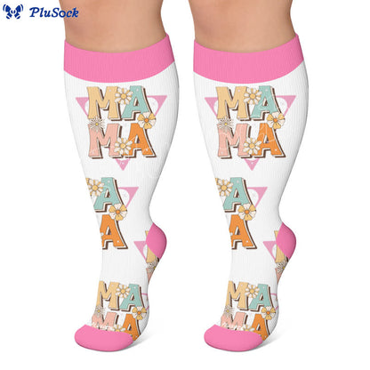 Plusock Plus Size Cherry Bow Mama Compression Socks - image 7