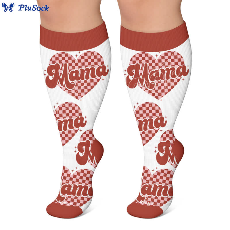 Plusock Plus Size Cherry Bow Mama Compression Socks - image 6