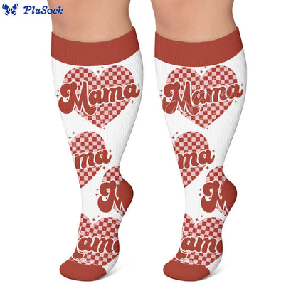 Plusock Plus Size Cherry Bow Mama Compression Socks - image 6