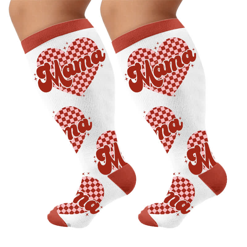 Plusock Plus Size Cherry Bow Mama Compression Socks - image 9