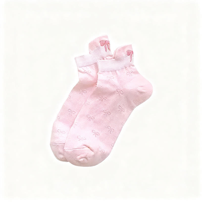 Plusock Airy Mesh Low Cut Ankle Socks(6 Pairs) - Pink - EU36-40(US3-7) - image 7