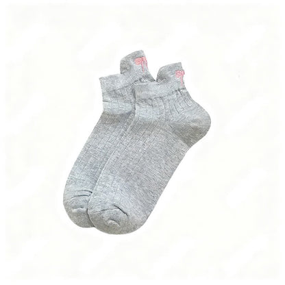 Plusock Airy Mesh Low Cut Ankle Socks(6 Pairs) - Light Gray - EU36-40(US3-7) - image 6