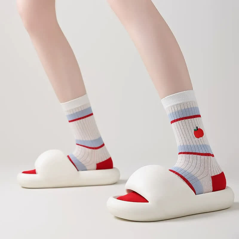 Plusock Polka Mesh Sheer Quarter Socks(4 Pairs) - image 1
