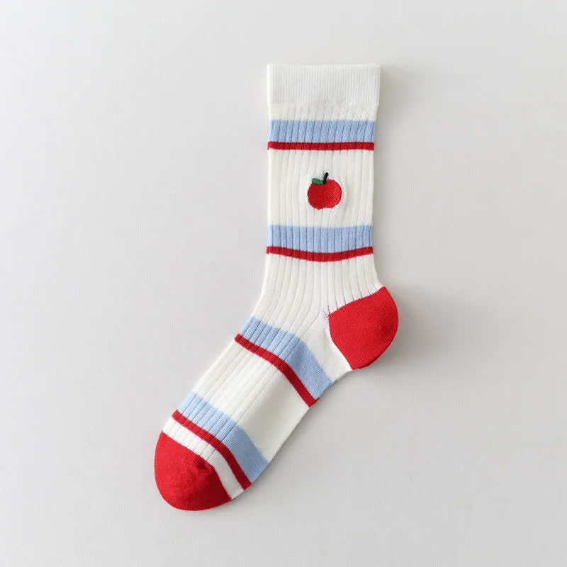 Plusock Polka Mesh Sheer Quarter Socks(4 Pairs) - Red Apple - EU35-40(US2-7) - image 7