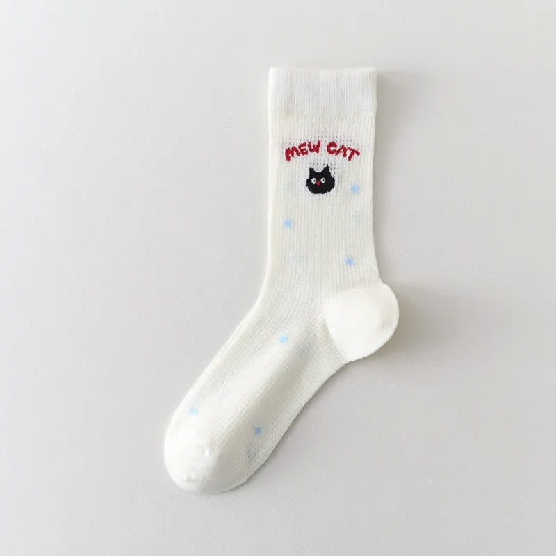 Plusock Polka Mesh Sheer Quarter Socks(4 Pairs) - Little Cat - EU35-40(US2-7) - image 6