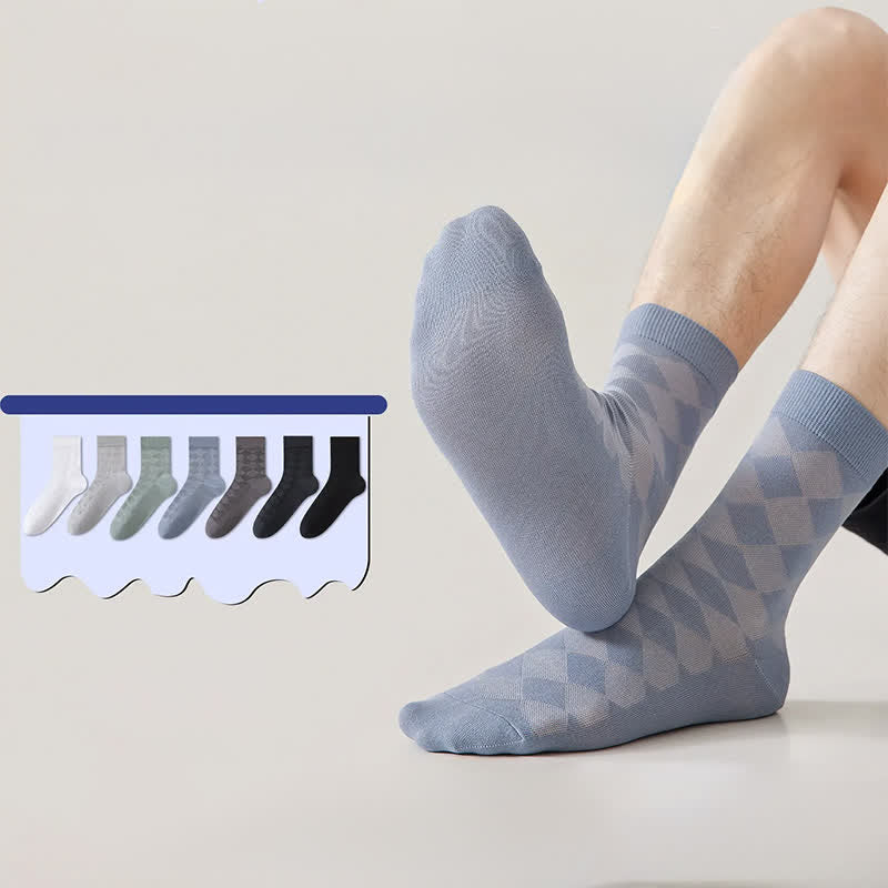 Plusock Soft Argyle Knit Quarter Socks(4 Pairs) - image 0