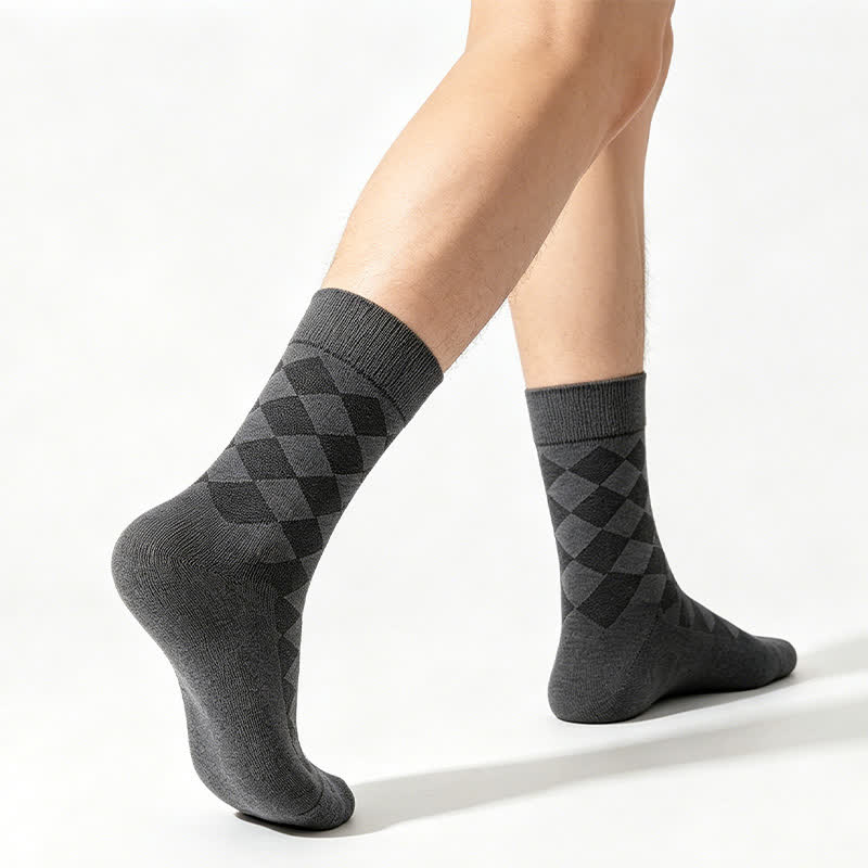 Plusock Soft Argyle Knit Quarter Socks(4 Pairs) - image 2