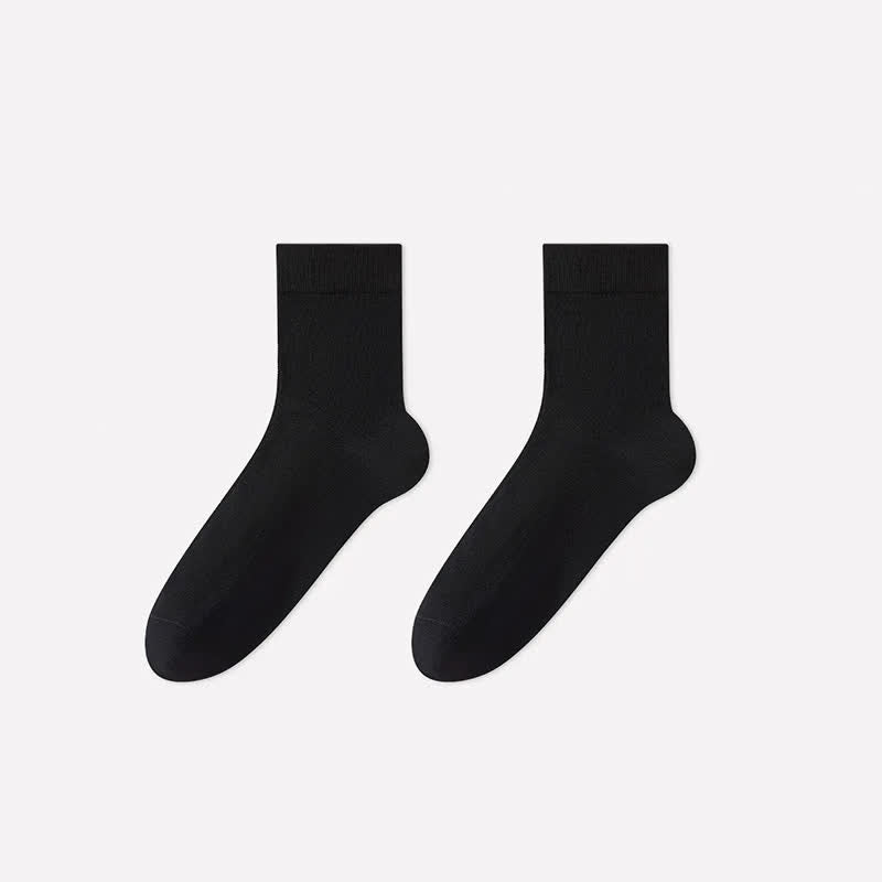 Plusock Soft Argyle Knit Quarter Socks(4 Pairs) - Black - EU40-45(US7-11) - image 6