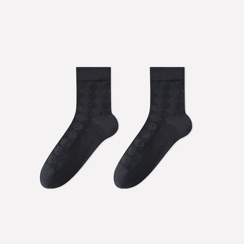 Plusock Soft Argyle Knit Quarter Socks(4 Pairs) - Navy Blue - EU40-45(US7-11) - image 7