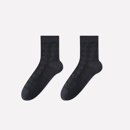 Plusock Soft Argyle Knit Quarter Socks(4 Pairs) - Navy Blue - EU40-45(US7-11) - image 7
