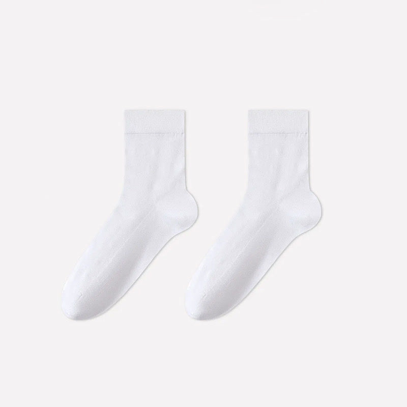 Plusock Soft Argyle Knit Quarter Socks(4 Pairs) - White - EU40-45(US7-11) - image 3