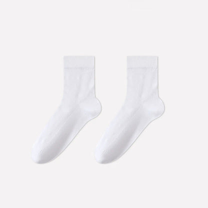 Plusock Soft Argyle Knit Quarter Socks(4 Pairs) - White - EU40-45(US7-11) - image 3