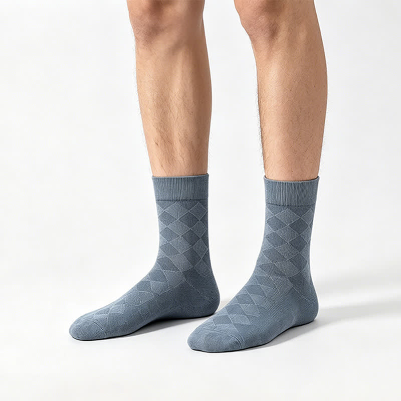 Plusock Soft Argyle Knit Quarter Socks(4 Pairs) - image 1