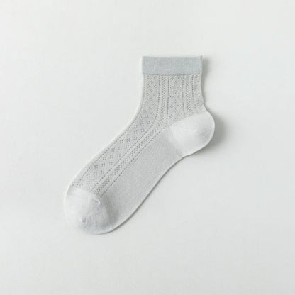 Plusock Breathable Air Mesh Quarter Socks(7 Pairs) - Gray - EU36-40(US3-7) - image 7