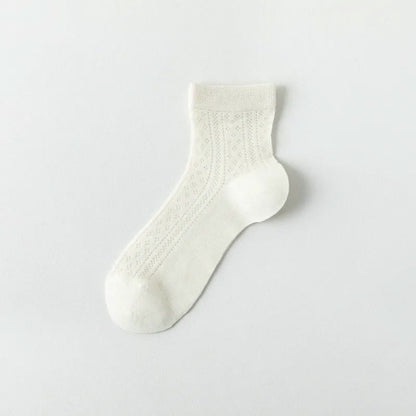 Plusock Breathable Air Mesh Quarter Socks(7 Pairs) - Beige - EU36-40(US3-7) - image 6