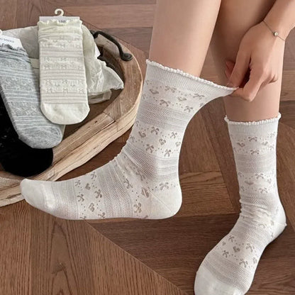 Plusock Soft Jacquard Quarter Socks(5 Pairs) - image 2