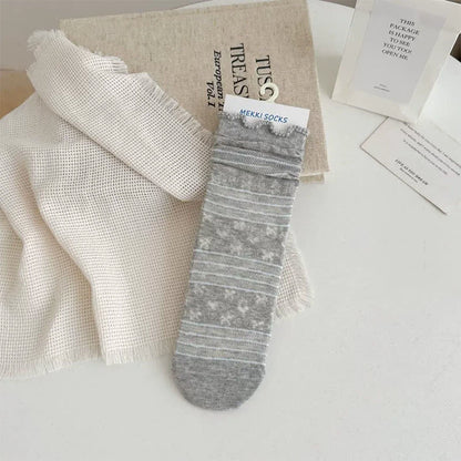 Plusock Soft Jacquard Quarter Socks(5 Pairs) - Dark Gray - EU35-41(US2-7.5) - image 6