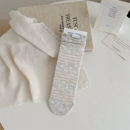 Plusock Soft Jacquard Quarter Socks(5 Pairs) - Light Gray - EU35-41(US2-7.5) - image 3