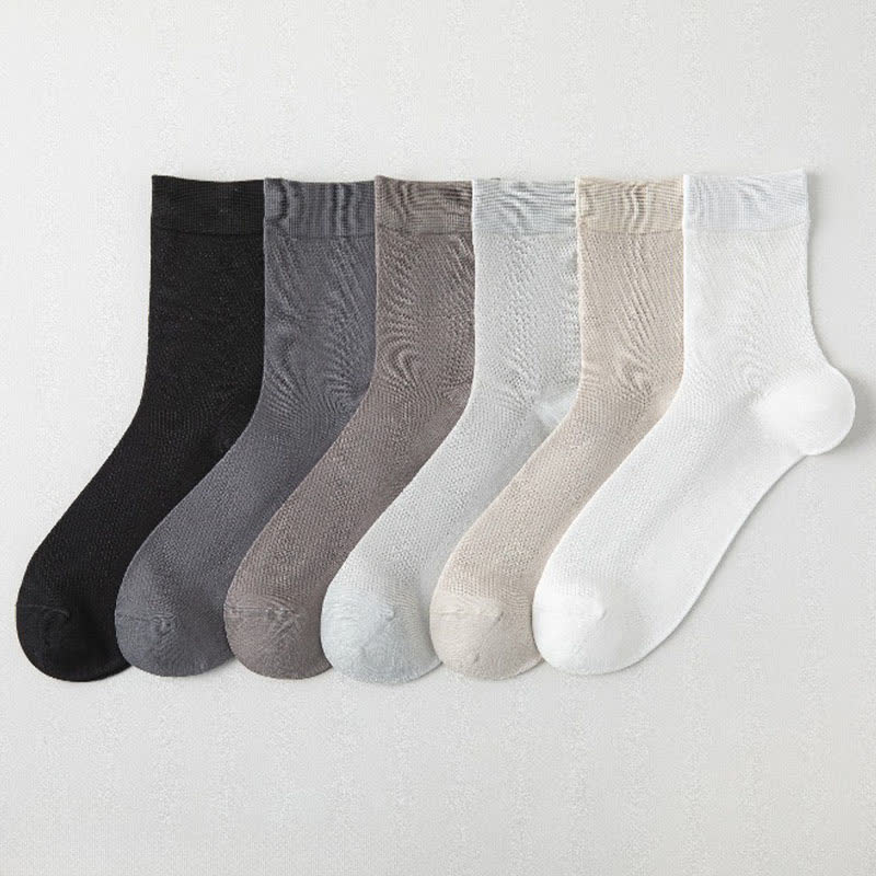 Plusock Air Mesh Quarter Socks(6 Pairs) - Multicolor - EU35-43(US2-9) - image 11