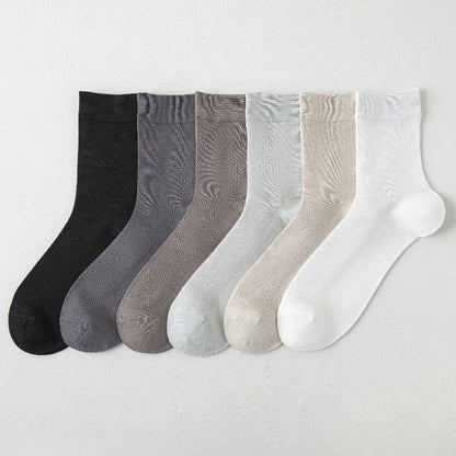 Plusock Air Mesh Quarter Socks(6 Pairs) - Multicolor - EU35-43(US2-9) - image 11