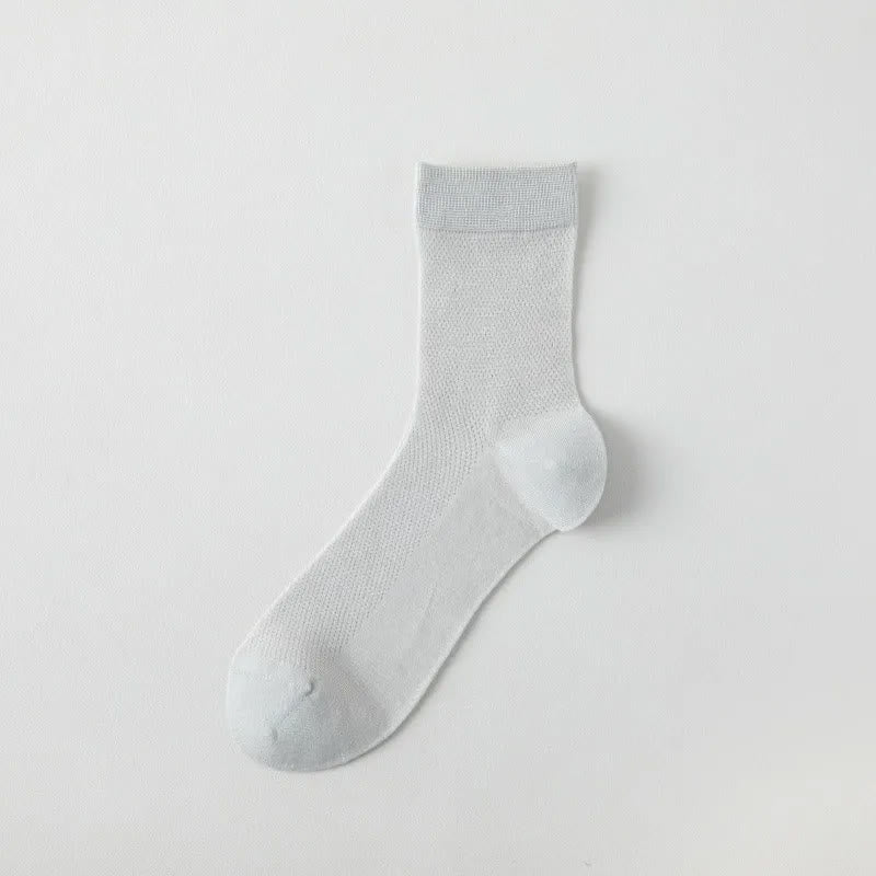 Plusock Air Mesh Quarter Socks(6 Pairs) - Light Gray - EU35-43(US2-9) - image 10