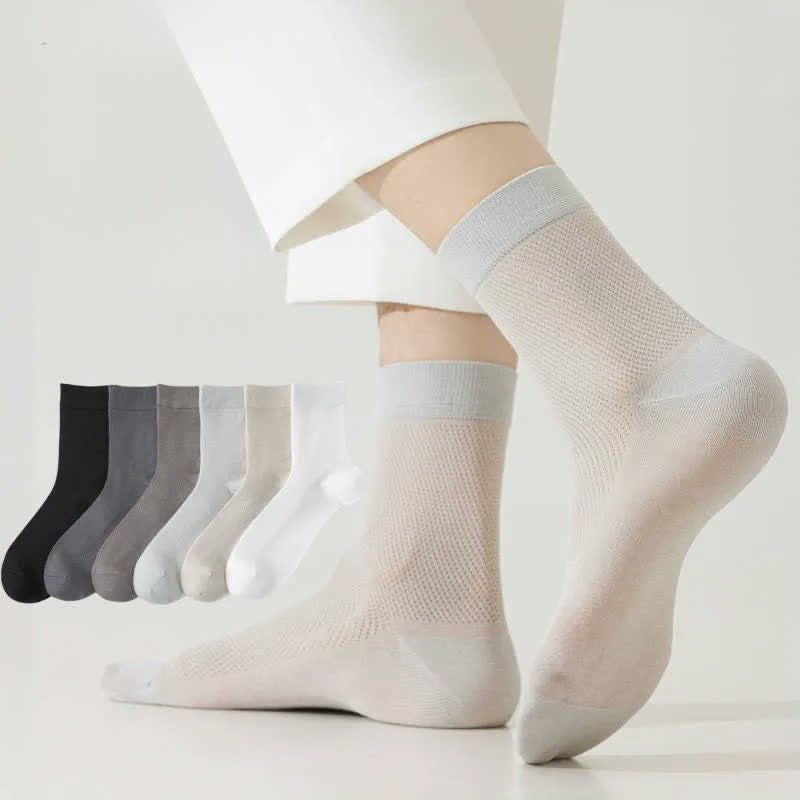 Plusock Air Mesh Quarter Socks(6 Pairs) - image 0