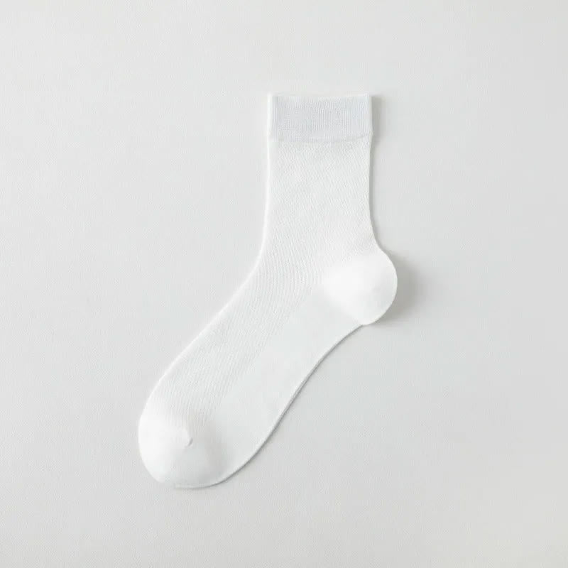 Plusock Air Mesh Quarter Socks(6 Pairs) - White - EU35-43(US2-9) - image 6