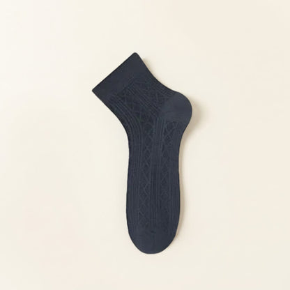 Plusock Sheer Mesh Quarter Socks(5 Pairs) - Dark Gray - EU40-44(US7-10) - image 5