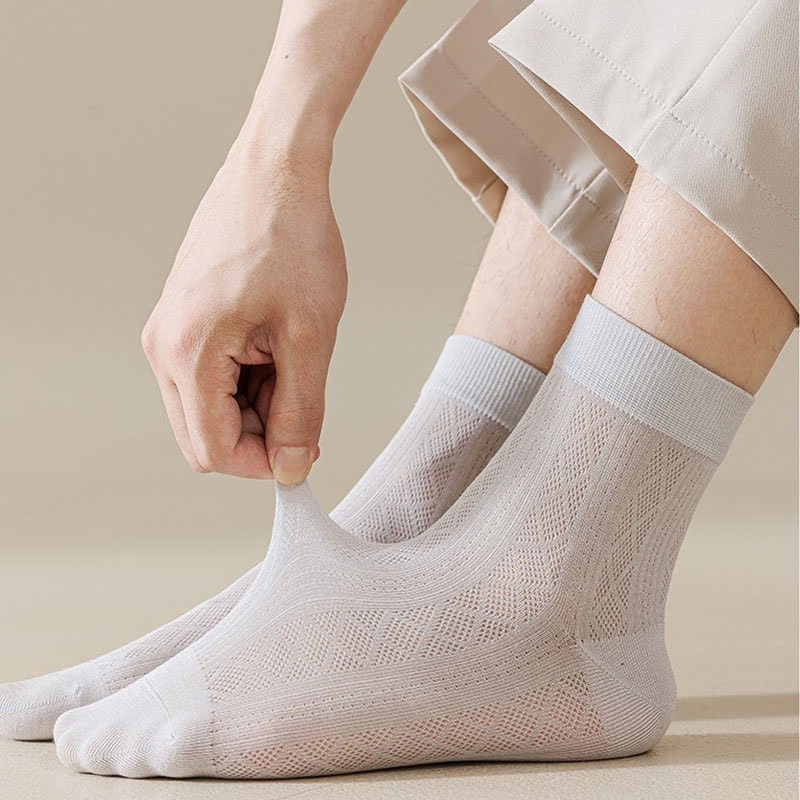 Plusock Sheer Mesh Quarter Socks(5 Pairs) - image 3