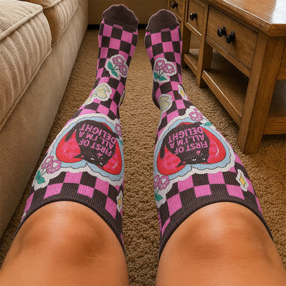 Plusock Plus Size Sweetheart Checkered Compression Socks - image 2