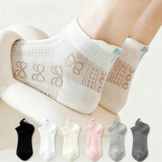 Plusock Airy Mesh Low Cut Ankle Socks(6 Pairs) - image 0