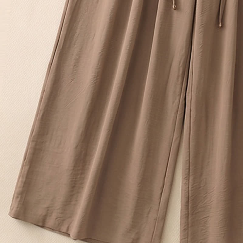 Plusock Khaki Wide Leg Drawstring Pants - image 8