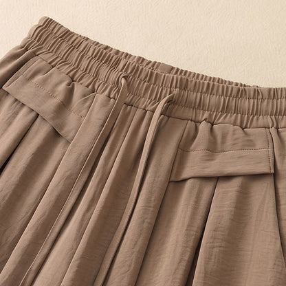 Plusock Khaki Wide Leg Drawstring Pants - image 5